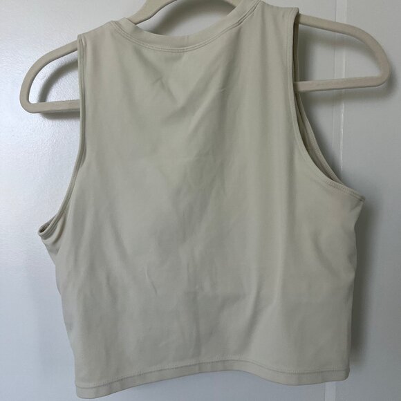 NATURAL FEELINGS- Ivory Yoga Tank Top w/ Built in Bra- LARGE - Picture 2 of 4